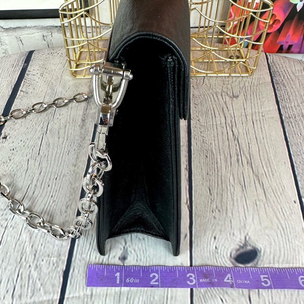 YSL YVES SAINT LAURENT Black Leather Clutch Crossbody  CUSTOM - Picture 12 of 12